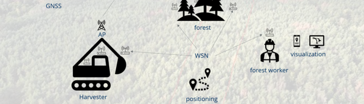Grafik stellt Navigation im Wald dar